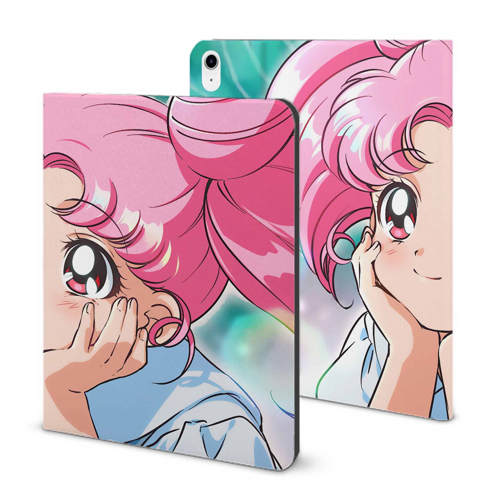 （画像用） 美少女戦士セーラームーン Sailor Moon IPad ケース ブック型 PUレザー TPU 耐衝撃 軽量 薄型 ペン収納なし 全面保護 IPad 各モデル対応